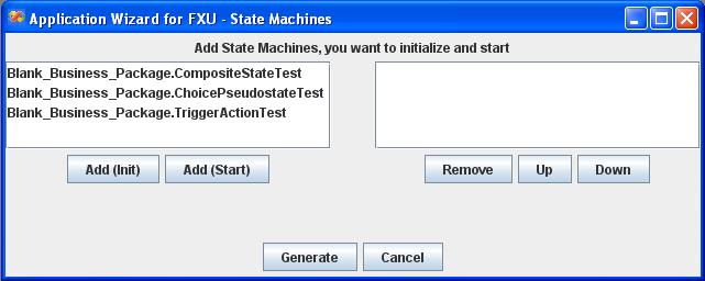 application Wizard - state machines
