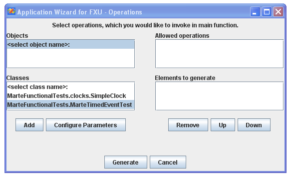 Application Wizard - configuration invoked operation in Main function
